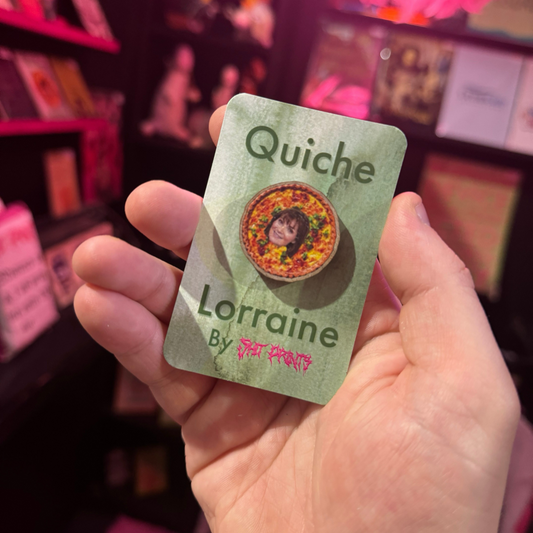 quiche lorraine pin badge